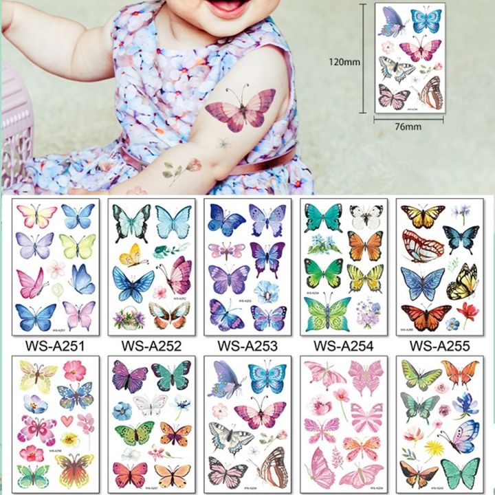 hot-dt-10-kind-watercolor-floral-children-safe-makeup-temporary-arm-disposable-sticker-tatouage-temporaire