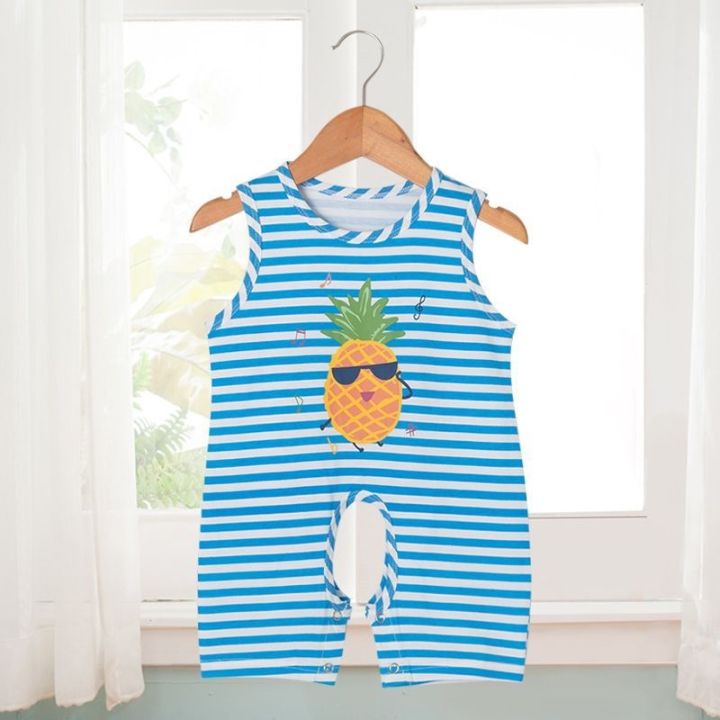 ready-baby-one-piece-summer-thin-cotton-pajamas-romper-newborn-baby-open-vest-vest-bag-fart-clothing-baby-crawling-suit