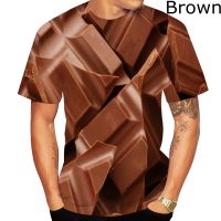 Funny Food Chocolate Sauce Harajuku T-shirt Casual Couples Tee Shirts Summer Fashion Women Men 3d Chocolates T Shirt