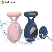 FEBRAIN ซิลิโคนทำจากซิลิโคน เคสติดตามตัว เข็มกลัดซ่อนพิน ป้องกันรอยขีดข่วน อุปกรณ์เสริมติดตาม แฟชั่นสำหรับผู้หญิง พวงกุญแจแขนเสื้อ เคสป้องกันรอย สำหรับ แอร์แท็ก เด็กๆเด็กๆ