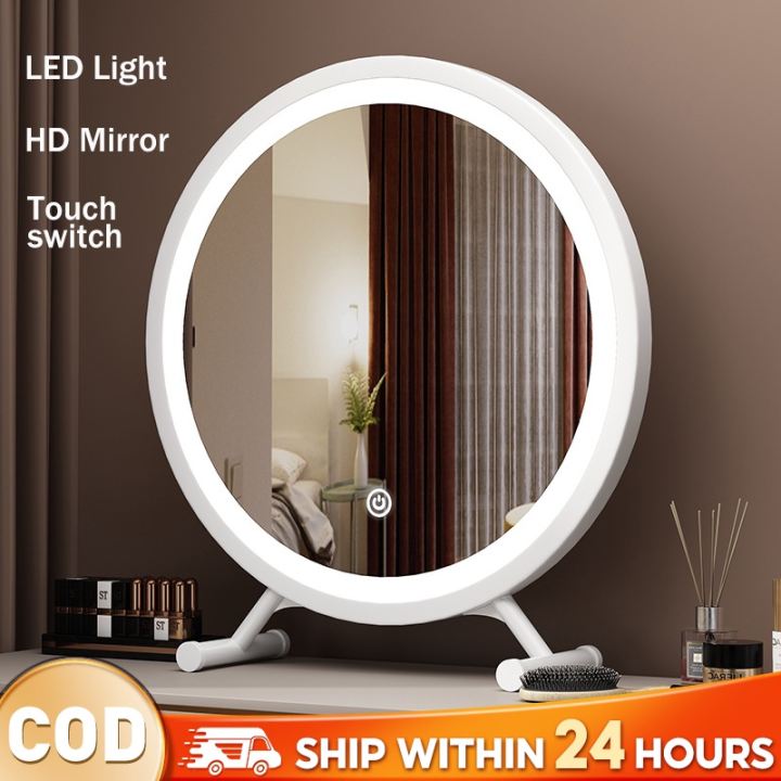 【LED Light】Vanity Mirror With LED Light Mirror Desktop Makeup Mirror
