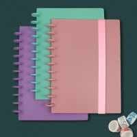 2021 A4 DIY Mushroom Hole Colour Loose Leaf Notebook Cover Discs Binding Ring Elastic Strap Schedules Planner Binder Accessory Note Books Pads