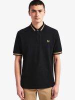 FRED PERRY เสื้อโปโลของผู้ชายเสื้อโปโลแขนสั้นแนวธุรกิจหูข้าวสาลีปักปกคอตตอนทรงสลิมฟิตสำหรับใส่ฤดูร้อน