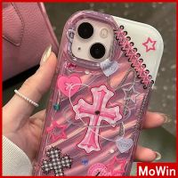 ™❖✢ Mowin - เข้ากันได้สำหรับ เคสไอโฟน เคสไอโฟน11 เคส เลเซอร์สะท้อนแสงเคสใส เคสนิ่มถุงลมกันกระแทก เข้ากันได้กับ iPhone 13 max 12 M