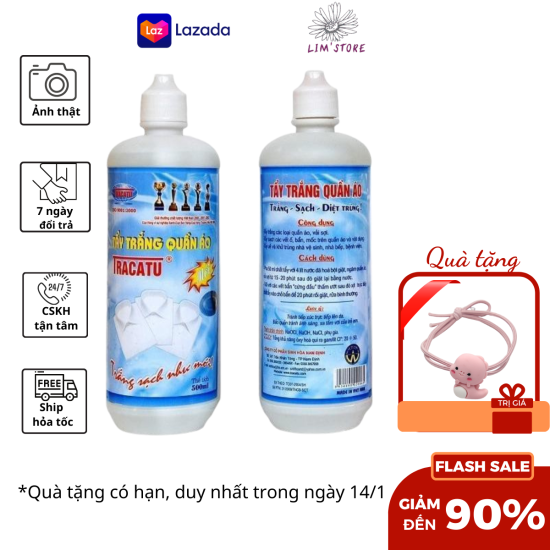 Tấy trắng tẩy mốc quần áo thần thánh tracatu 500ml hàng việt nam - ảnh sản phẩm 1