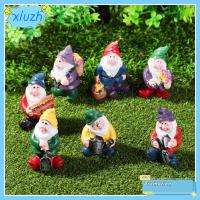 XIUZH หัตถกรรม ภูมิทัศน์ขนาดเล็ก วาดด้วยมือ รูปปั้นคนแคระจิ๋ว ตุ๊กตา Gnome ขนาดเล็ก โนมส์สวนนางฟ้า ตกแต่งเดสก์ท็อป