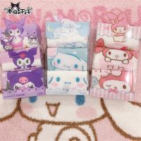 Kawaii Sanrio Kuromi ถุงเท้า Cinnamoroll ของฉันเมโลดี้อนิเมะน่ารักสำหรับนักเรียนฤดูร้อนถุงเท้าเคลื่อนไหวบางสบายของเล่นสำหรับเด็กผู้หญิง