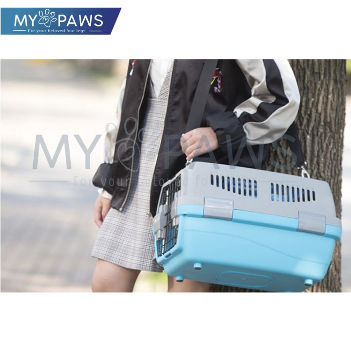 ส่งฟรี-โค๊ดส่วนลด-my-paws-กรงพกพาขนาดใหญ่-58-cm-กล่องเดินทางสัตว์เลี้ยง-แบบพรีเมียม-แข็งแรงพิเศษ