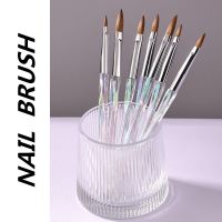 100% Pure Kolinsky Aurora French Stripe Nail Art Brush 3D Tips Manicuring Line Drawing UV Gel Brushes Painting Tools Artist Brushes Tools