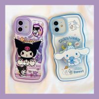 [HOT D] การ์ตูนน่ารัก Kuromi Cinnamoroll กับกรณีที่โทรศัพท์ของผู้ถือสำหรับ iPhone 14 13 12 Mini 11 Pro Max X XR XS 8 7 Plus SE2020 Funda Capa