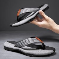 HOT★2022ใหม่แฟชั่นฤดูร้อน Flip Flop กลางแจ้งลื่นรองเท้าแตะชายสบายๆแบบแบน Flip Flops Man Claquette homme