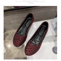 lat Moccasin Shoes Bottom Shallow Mouth Shoes Comfortable Large Size Casual Slip-on Shoes Round Head Kasut Perempuan