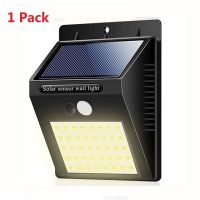 【❖New Hot❖】 sdis shop ไฟเครื่องตรวจจับความเคลื่อนไหวพลังงานแสงอาทิตย์ Led 40ดวงสีขาวอบอุ่น1/2/4ชิ้นไฟรักษาความปลอดภัยพลังงานแสงอาทิตย์ไร้สายกันน้ำกลางแจ้ง Lampu Tenaga Surya สำหรับสวน