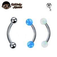 【CW】 F136 Titanium Banana Curved Navel Piercing 6/8/10/12/14mm Eyebrow Barbell Snug Daith Helix Rook Earring