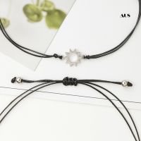 2Pcs Uni Moon Sun Style Adjustable Couple celet Friend Gift Accessories