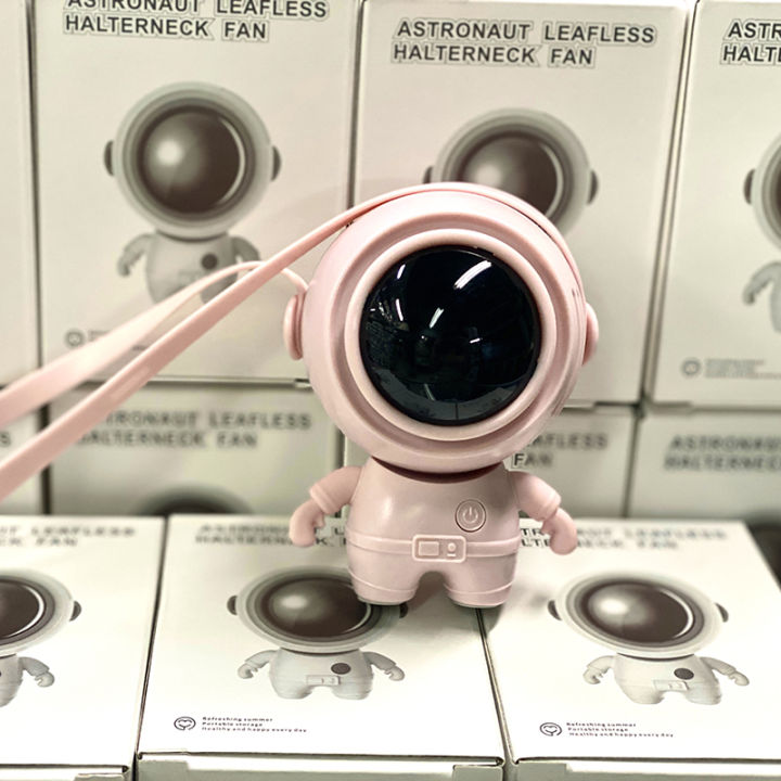 taidu-mini-usb-astronaut-พัดลมไฟฟ้าขนาดเล็กนักบินอวกาศห้อยคอ-พัดลมตั้งโต๊ะ-พัดลมพกพาไร้ใบ-zzzz-shop