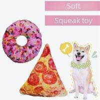 Pizza Style Interactive Noisy Plush Pet Toy For Both Cats And Dogs Sound Toy Stuffed Squeaky Puppy Toys