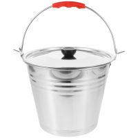 【CW】 Pail Metal Lid Can Buckets Milking Beverage Pails Cooler Galvanized Jug Chiller