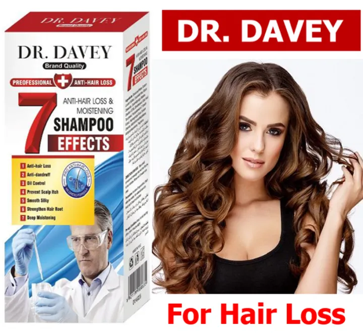Dr.davey Antihair loss & moistening Shampoo effects แชมพูลดผมหลุดร่วง