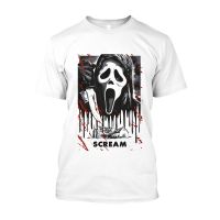 Jumeast Scream Ghostface ผู้ชายเสื้อยืดสีขาวน่ากลัวภาพยนตร์ Unisex Baggy T เสื้อสยองขวัญผู้หญิง Gothic Tees เสื้อผ้าเสื้อยืด