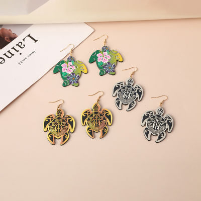 Party Jewelry Ethnic Style Gift Ear Hook Sea Turtle Earrings Women