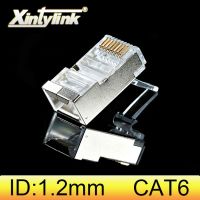xintylink rj45 connector cat6 network ethernet cable cat 6 plug 8p8c stp rg rj 45 male jack lan shielded gold plated 1.2mm