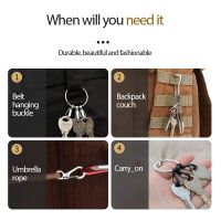 +【‘ Mini Spring Hanging Buckle Classic Simple Quick Hanging Key Chain Key Ring Metal Key Pendant Climbing Accessories Unisex