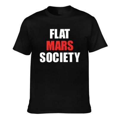 Flat Mars Society Funny Universe Space Astronomy Mens Short Sleeve T-Shirt