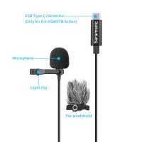 Saramonic LavMicro U3-OA Plug and Play Lavalier Microphone with Typc-C Connector for DJI OSMO Action for Vlogging and More