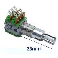 1PCS B50K ALPHA Original 12 Type Double Double Adjustable Potentiometer 50k Handle 28mm Flower B50K 9mm Hole foot