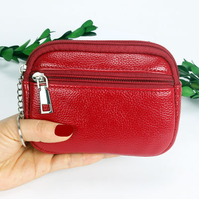 Fashion Zipper Short Wallet Bag for Women PU Leather Clutch Bags Cute Card Holder Female Folding Small Coin Purse Mini Keychain