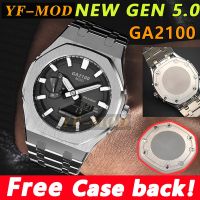 G-G ร้อนร้อนร้อน YFmod GA2100 Gen5 Casioak ชุดฝาโลหะนาฬิกากรอบนาฬิกาสายเหล็กสแตนเลสสำหรับ3 GM2100สายฝาโลหะทั้งหมด