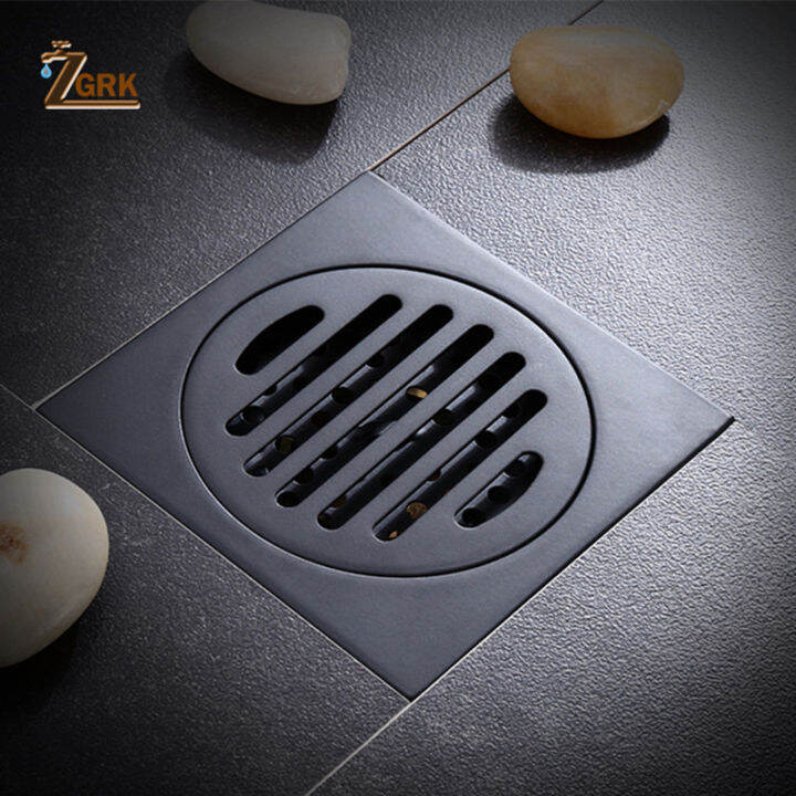 2021zgrk-black-brass-floor-drain-deodorant-100x100mm-square-anti-odor-linear-shower-drain-bathroom-balcony-shower-drain-hair-catcher