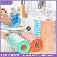 ♚♧✔ 50pcs/Roll Cleaning Cloths Disposable Cleaning Wash Cloth Multi-purpose Cleaning Towel Dishcloth Rag Kitchen Clean Accessories