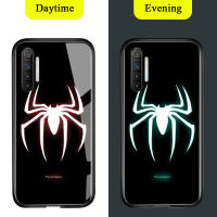 UCUC เคสโทรศัพท์เคสสำหรับ Realme XT เคสโทรศัพท์ชายสว่างส่องแสงใน Marvel กรณีกัปตันอเมริกาไอรอนแมนกระจกเทมเปอร์ Hard ฝาครอบด้านหลัง