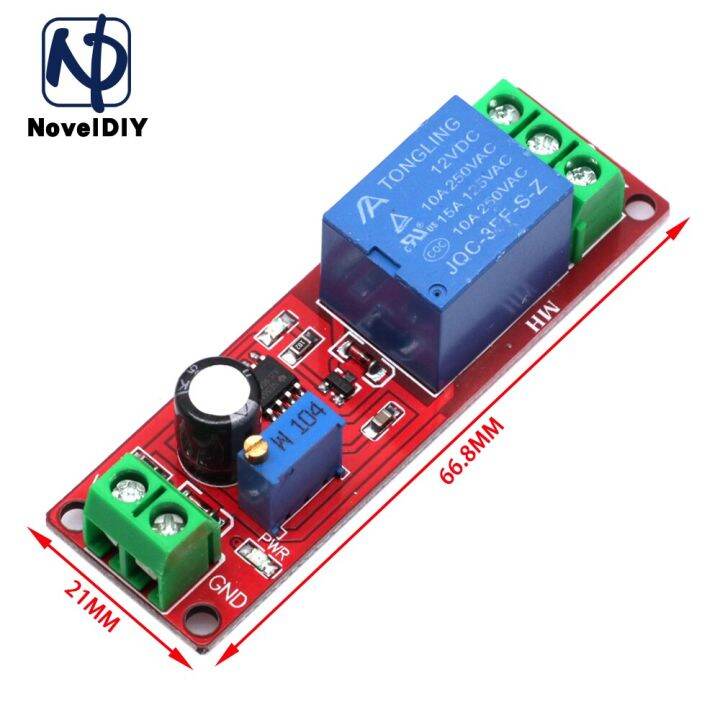 รีเลย์-dc-5v-12v-รีเลย์หน่วงเวลาเวลารีเลย์-ne555รีเลย์จับเวลารีเลย์รถปุ่มควบคุมเวลารอบการสร้างชีพจร