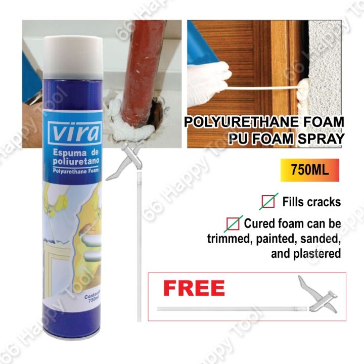 Vira 750ml Polyurethane Foam Pu Foam Spray To Fill Cracks And Seams Spray Lazada Ph 9223