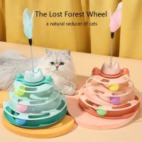 Pet Cat Toy Automatic Tickle Stick Cat Toy Relieves Boredom Cat Wheel Ball Kitten Play Plate Bite Resistance