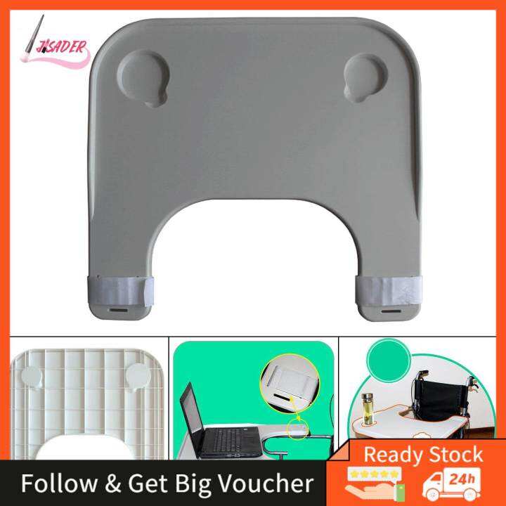 JISADER Wheelchair Tray Detachable Easy to Clean Cup Holder Lap Table
