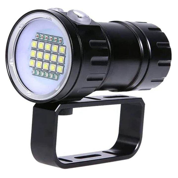 Diving Flashlight, 180W 3000 Lumen Diving Lights Underwater Flashlight 80M IPX8 Waterproof