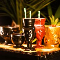 Hawaii creative cocktail glass ceramic cup special tiki bar restoring ancient ways tiki personality totem wine