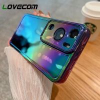 Casing ponsel Laser mewah warna-warni tahan guncangan untuk Huawei P40 P50 P60 Pro Mate 50 40 30 Pro Honor 50 70 tas sampul lembut transparan