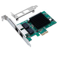 ชิปเซ็ตเดสก์ท็อปเซิร์ฟเวอร์ Intel82575 82575EB การ์ดเครือข่าย Gigabit PCI-Express 1000Mbps PCI-E X1 PCIE Double RJ45 พอร์ตอะแดปเตอร์ NIC