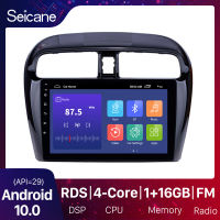 Seicane 9 นิ้ว Android 10.0 รถวิทยุสำหรับมิตซูบิชิมิราจ 2012 2013 2014 2015 2016 ระบบนำทาง GPS ความละเอียดสูงหน้าจอสัมผัสบลูทู ธ เพลง USB ไร้สาย FM ควบคุมพวงมาลัย