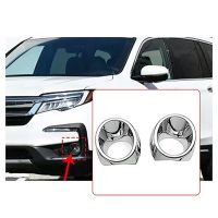 For Honda Pilot 2019 2020 2021 ABS Chrome Front Fog Light Lamp Cover Trim Foglight Bezel Decoration Frame