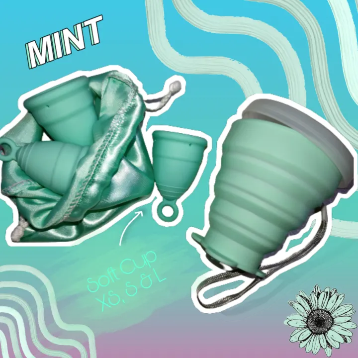 Soft Ring Menstrual Cup in Mint Period Essentials Set Lazada PH