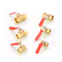 Brass Shutoff Valve Connector Copper Pipe Fitting For Water Oil Air Gas Fuel Brass Small Ball Valve 1/8 1/4 3/8 Female Thread