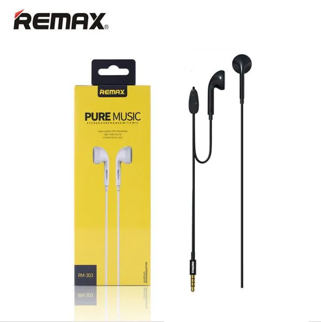 Remax Portable RM 303 CLASSIC AUDIO PURE MUSIC Earphone 3.5mm In Ear ...
