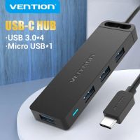 Vention USB พอร์ต C ประเภท C ไปยัง USB 3.0ฮับต่อพ่วงพร้อมที่ชาร์จไมโคร USB Thunderbolt 3 4ตัวแยกแท่นวางมือถือสำหรับ Matebook แล็ปท็อป OTG USB 3 0พอร์ตขยายความเร็วสูง Type C ฮับ USB Type C