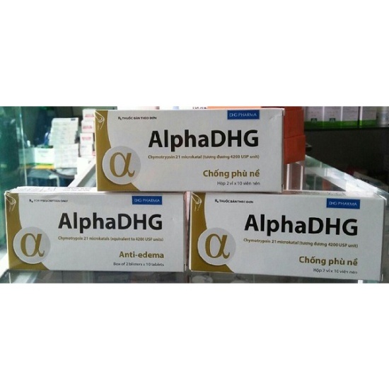 Alphadhg - alpha ngậm giảm phù nề, giảm đau, chống viêm, tan máu bầm - ảnh sản phẩm 1